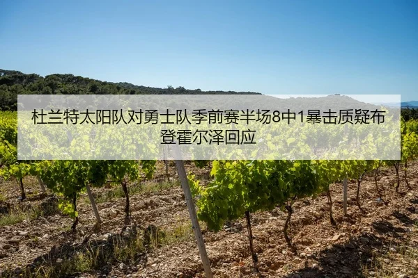 杜兰特太阳队对勇士队季前赛半场8中1暴击质疑布登霍尔泽回应